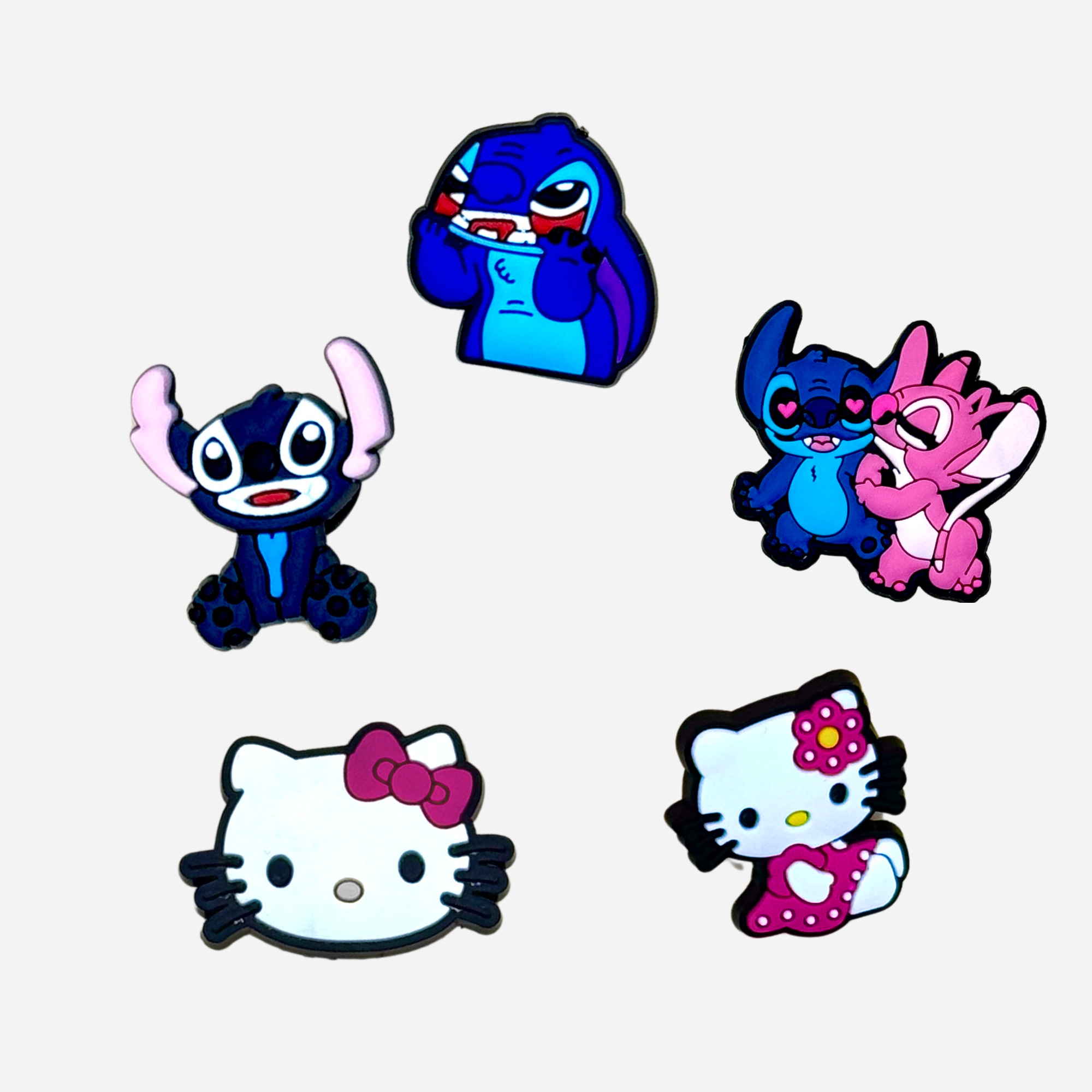 Charms für Clogs – Stitch und Hello Kitty