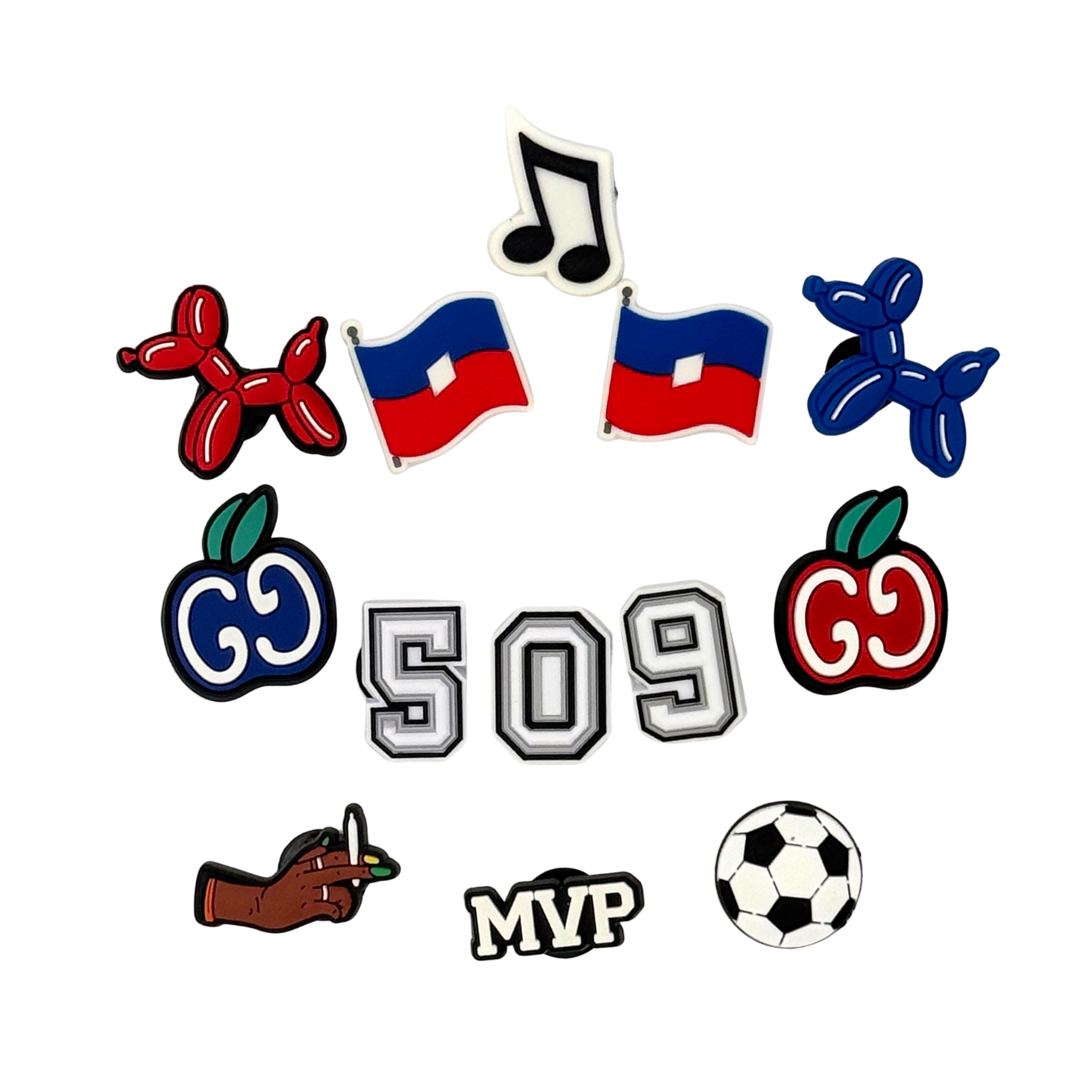 10er-Packung Stollennadeln für Clogs – Haiti