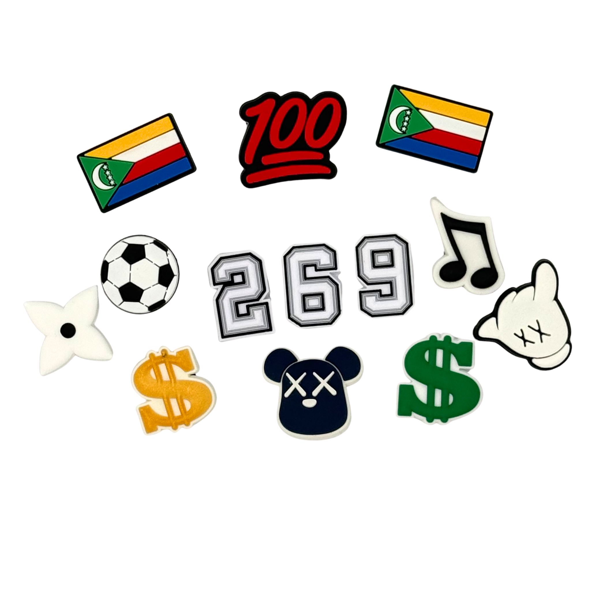 13er-Packung Charms für Clogs - Komoren