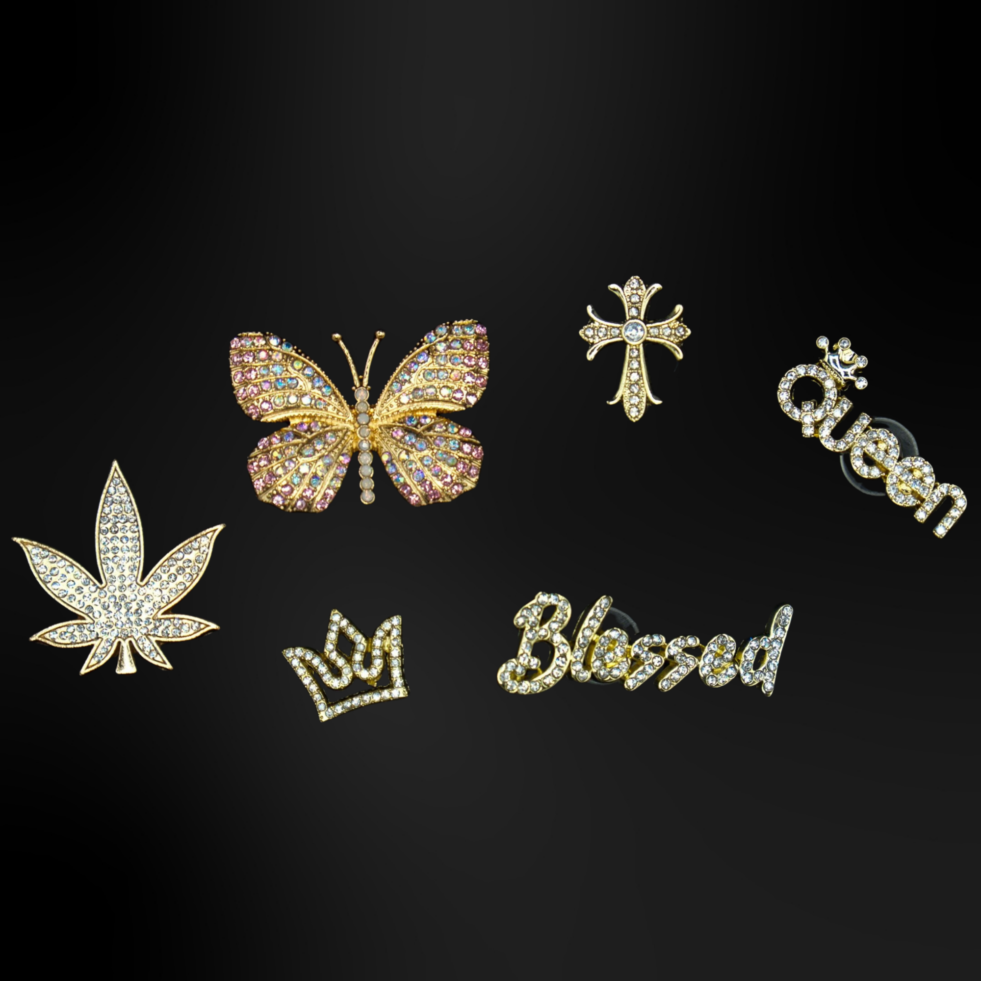 Goldene Metallic-Pins für Clogs - 2