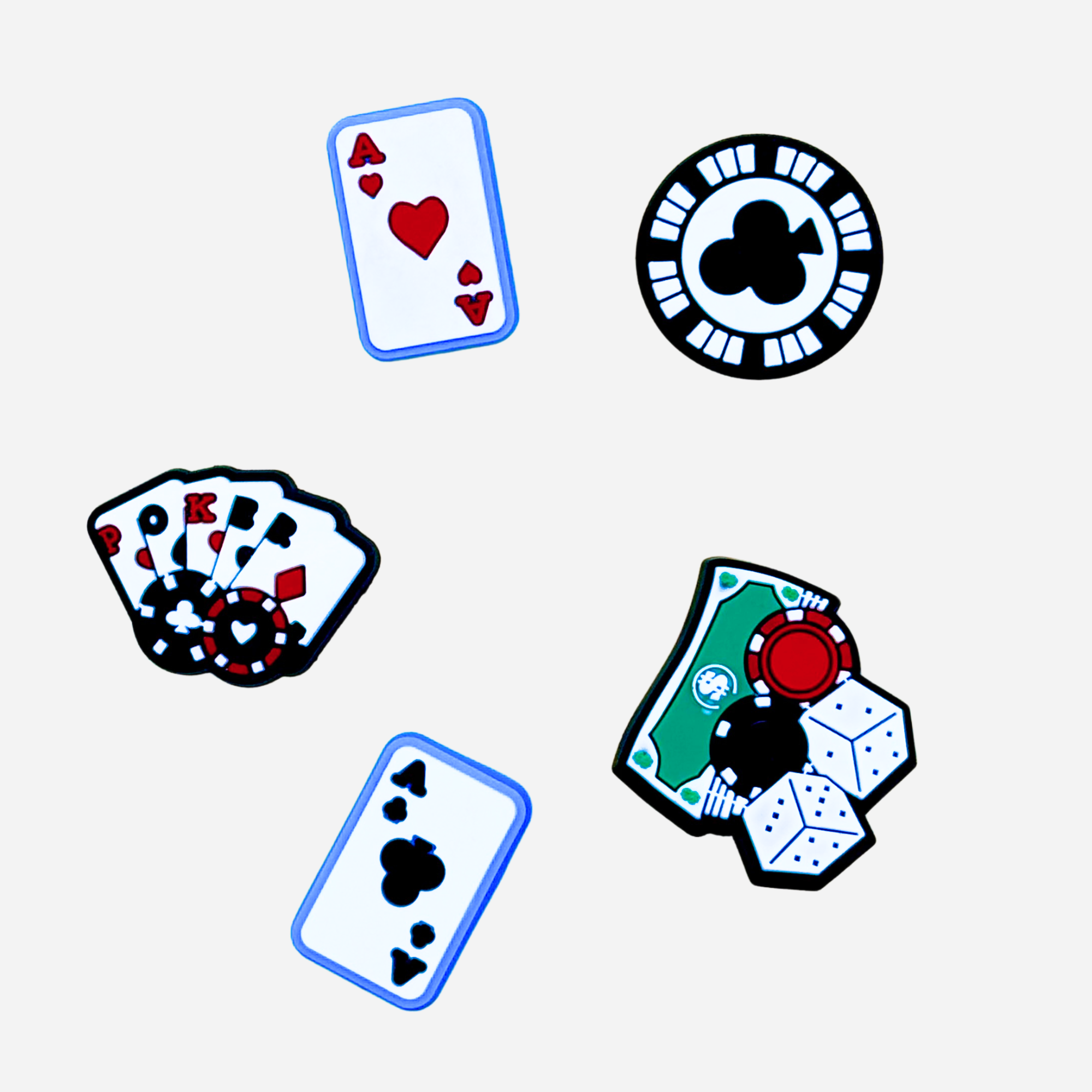 Charms für Clogs - Poker