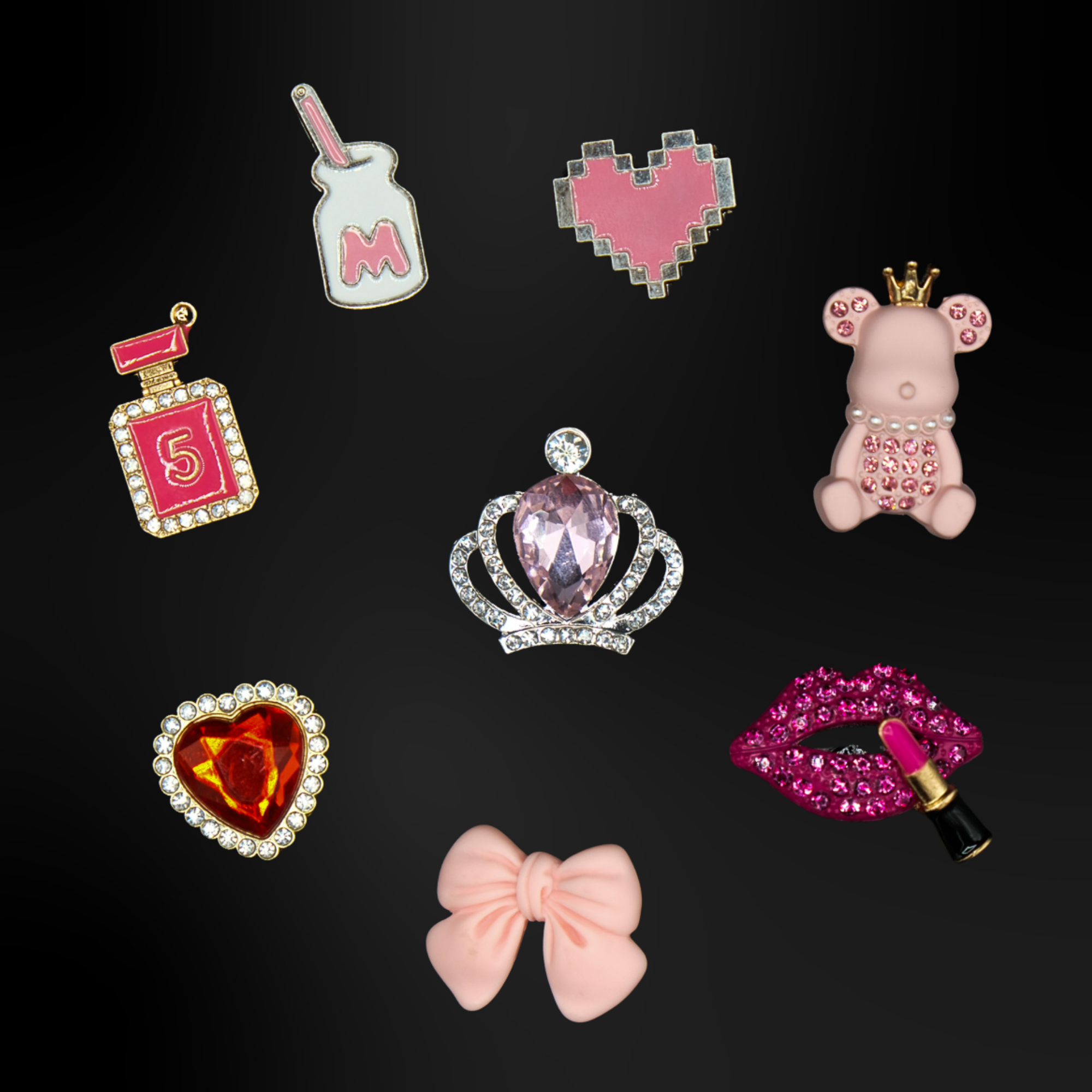 Charms für Clogs – Metallic-Rosa