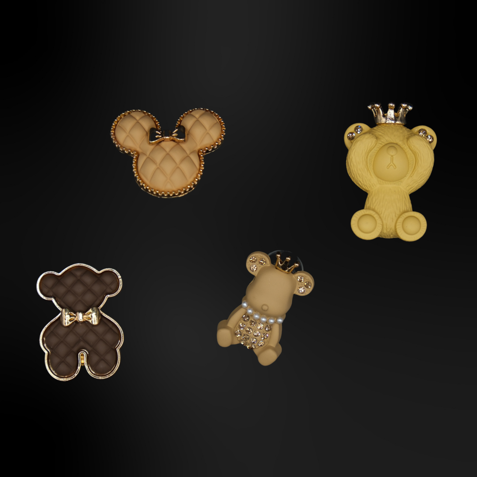 Braune metallische Clognadeln