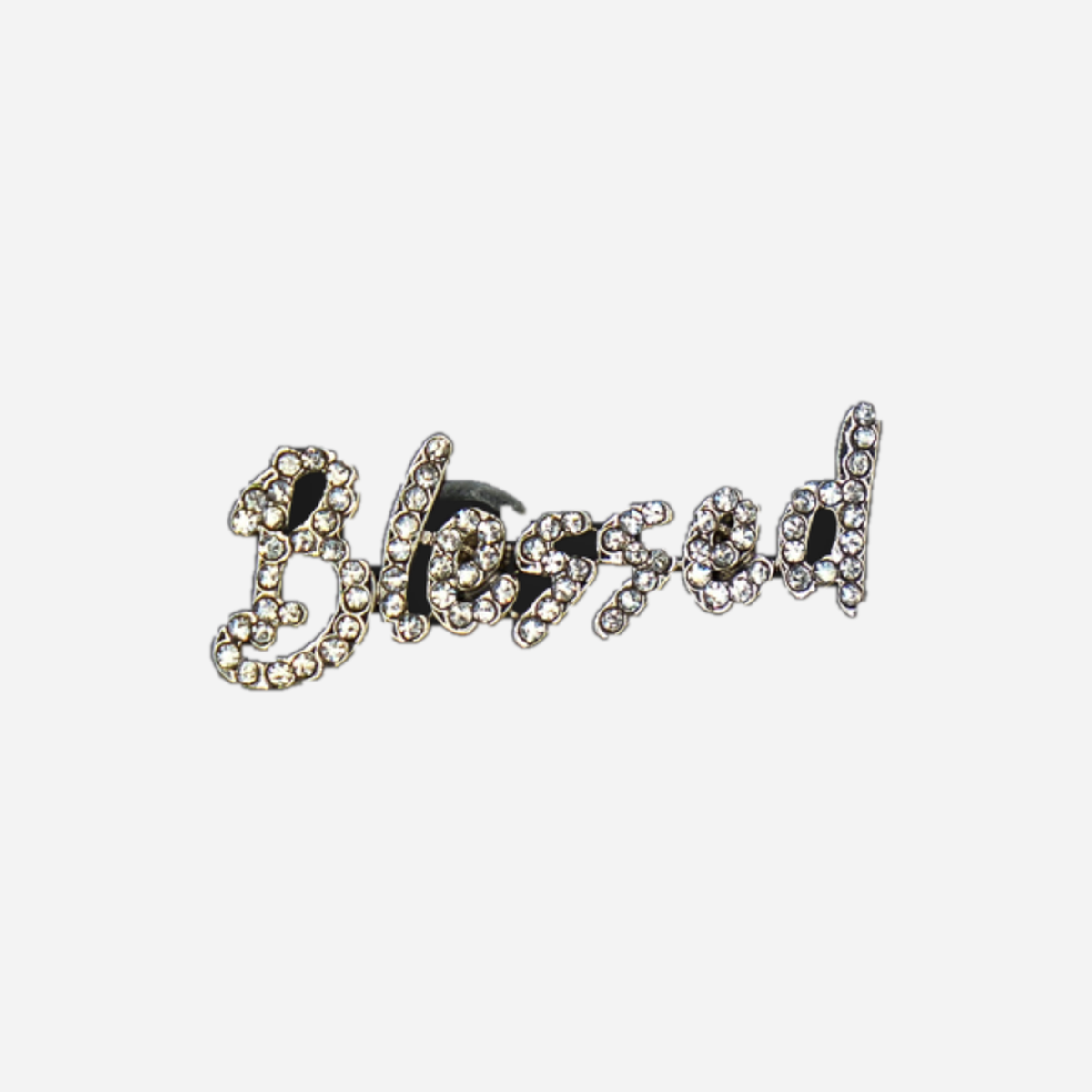 Silbermetallische Clog-Pins