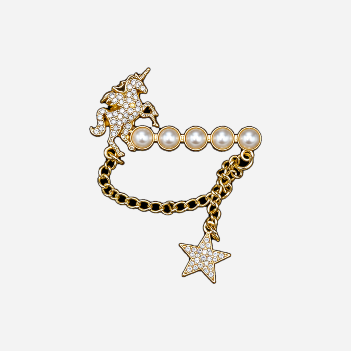 Goldene Metallic-Clognadeln - 1