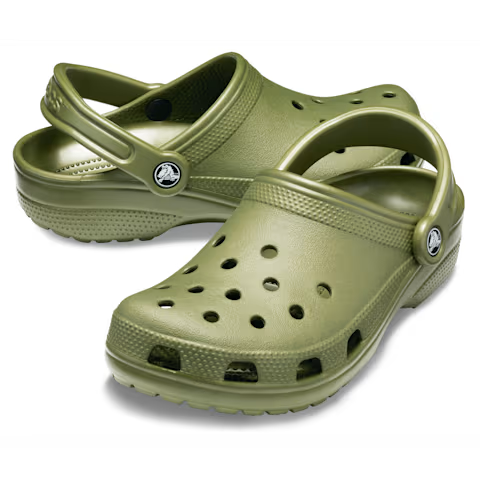 Khakifarbene Crocs-Clogs
