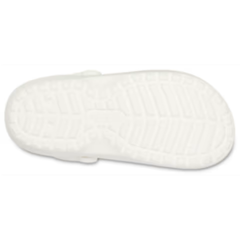 Weiße Crocs-Clogs aus Fell