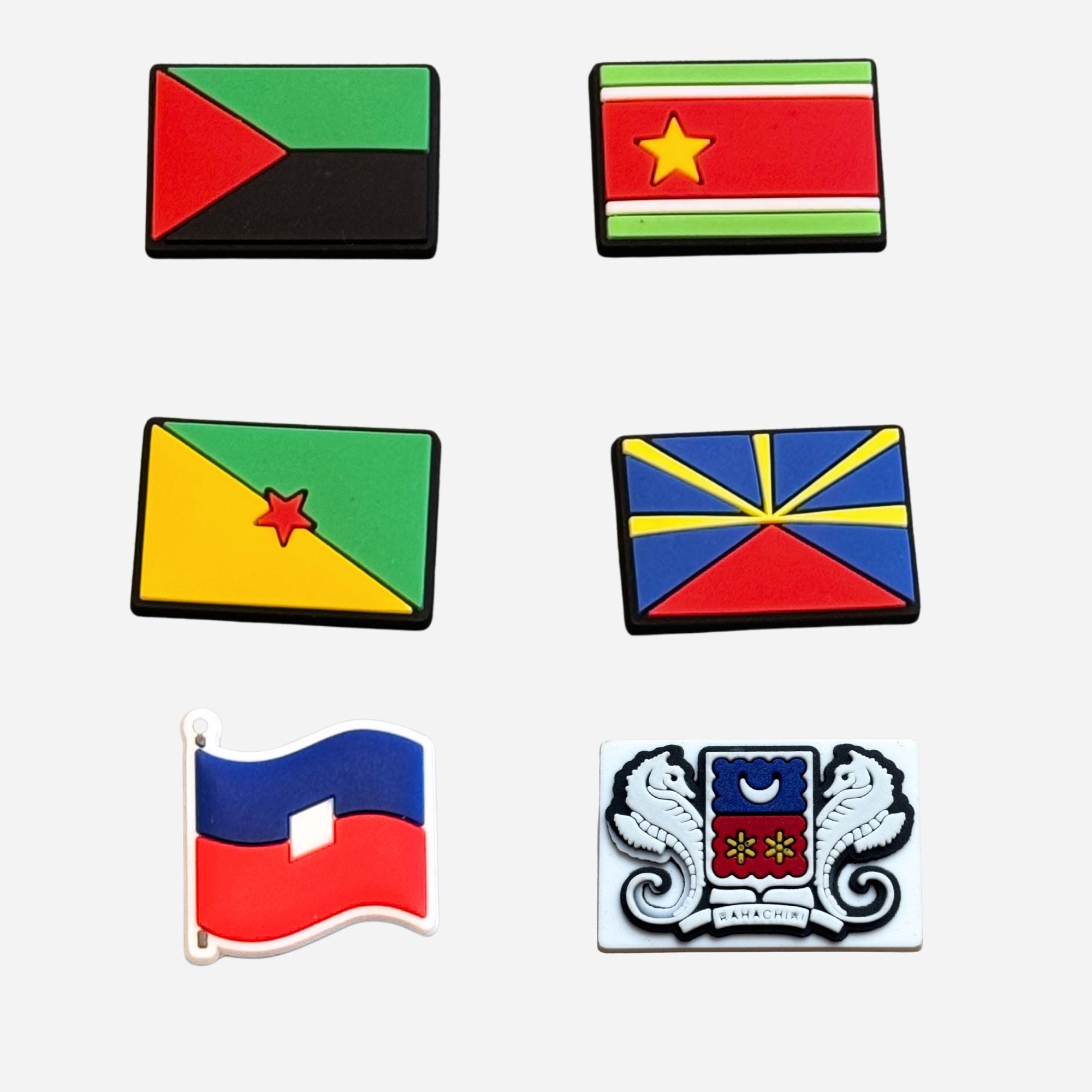 Charm für Clogs – Flagge der französischen Überseegebiete