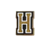 Charm für Clogs – Goldene Buchstaben