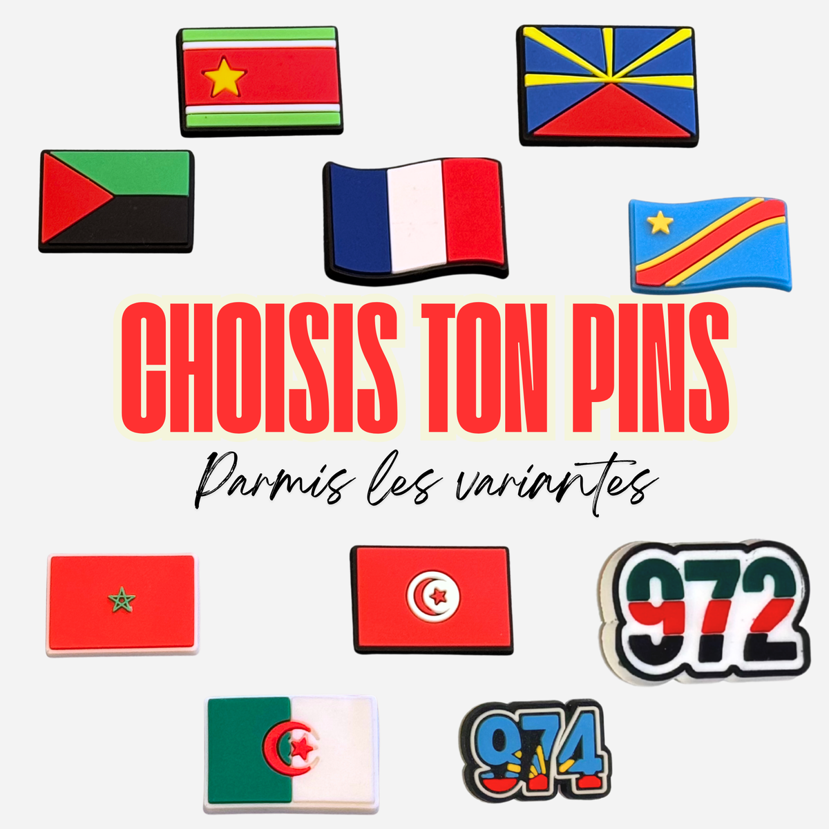 Pin's pour Clogs - Pays, Départements et Indicatifs