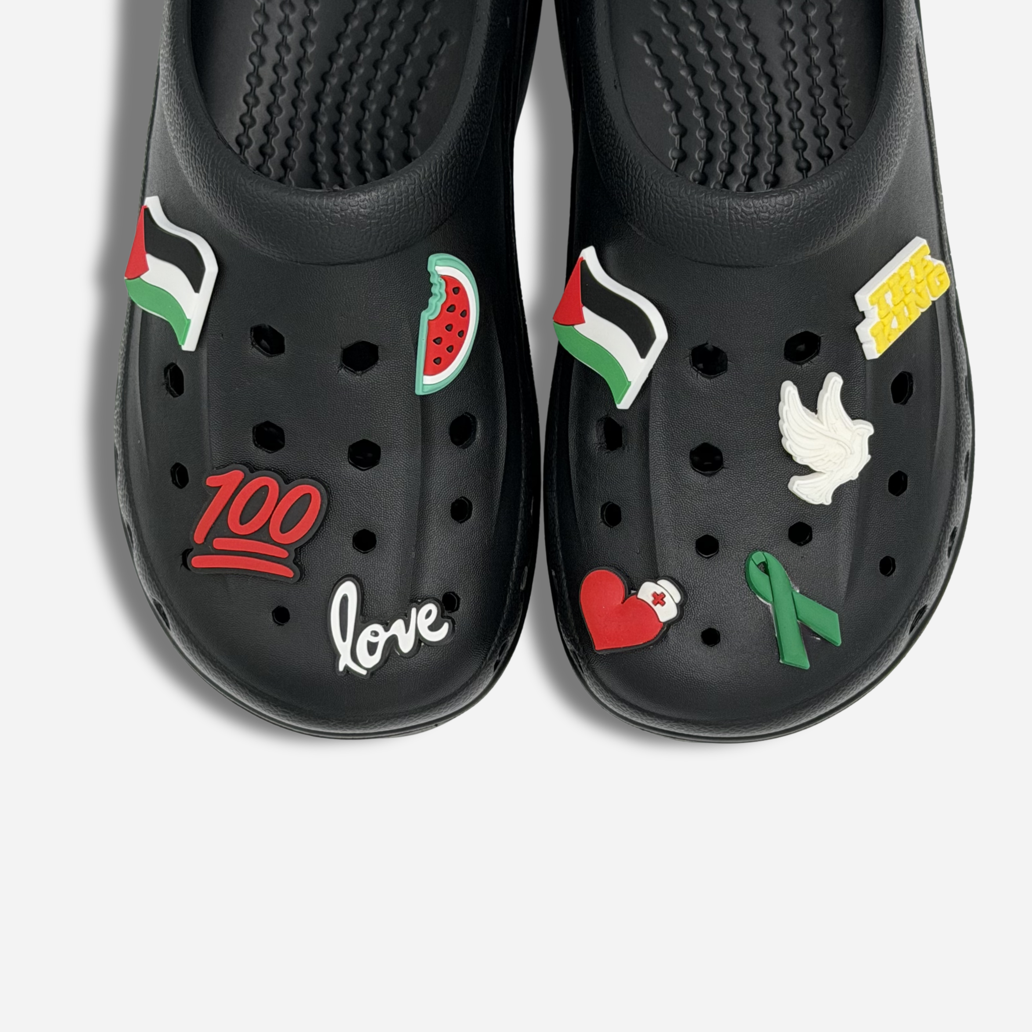 10er-Packung Stollennadeln für Clogs – Palästina
