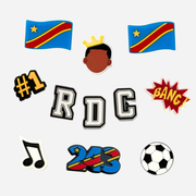 11er-Packung Stollennadeln für Clogs – Kongo Kinshasa
