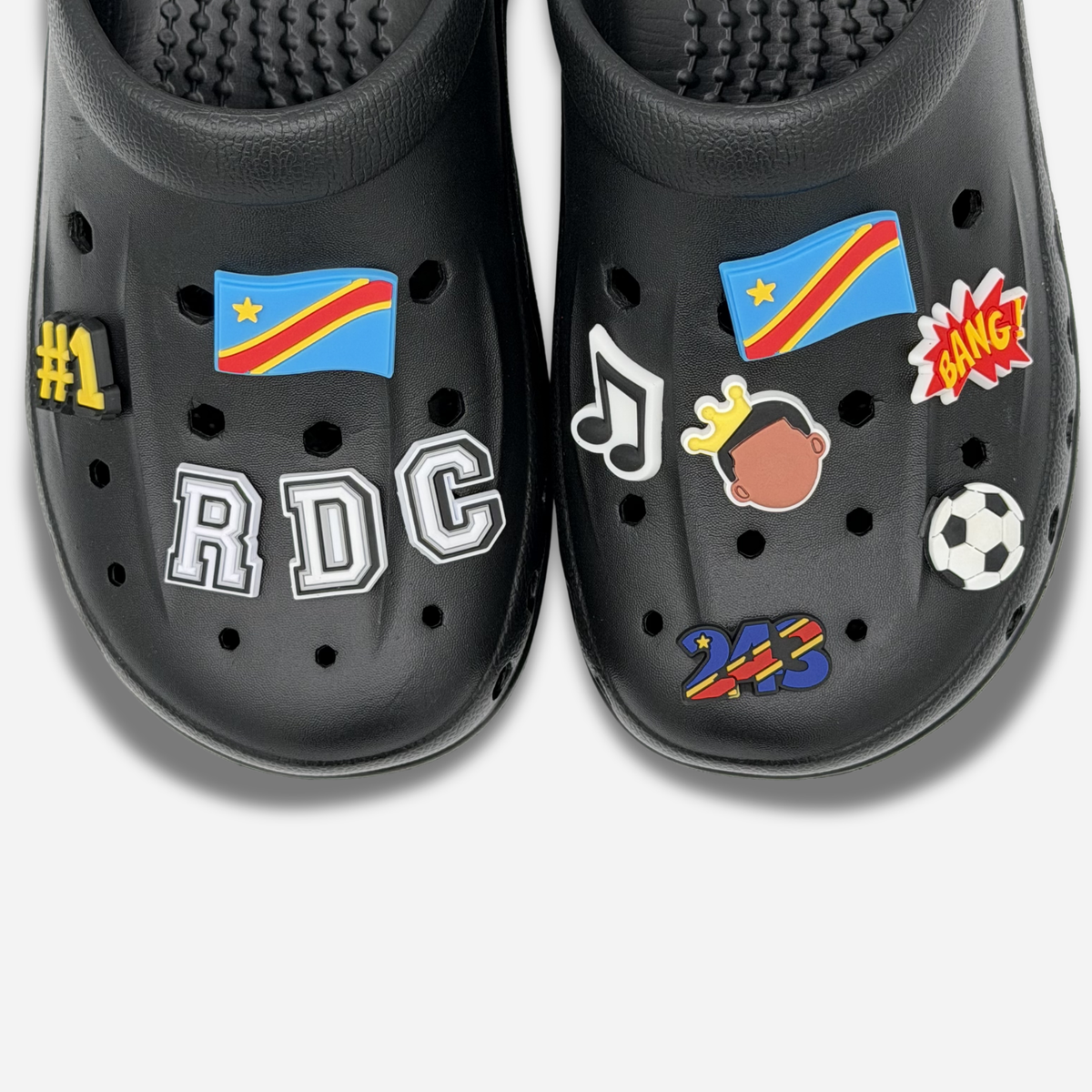 11er-Packung Stollennadeln für Clogs – Kongo Kinshasa