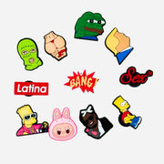 11er-Pack Charms für Clogs – Spaß und Troll