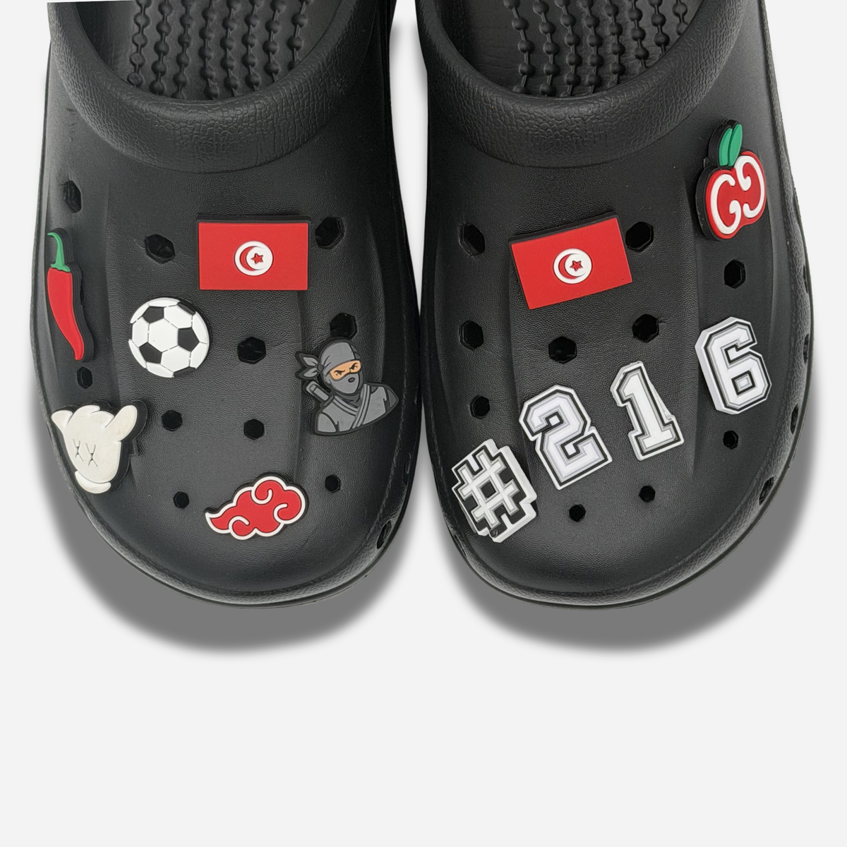 11er-Packung StollenCharms für Clogs – Tunesien