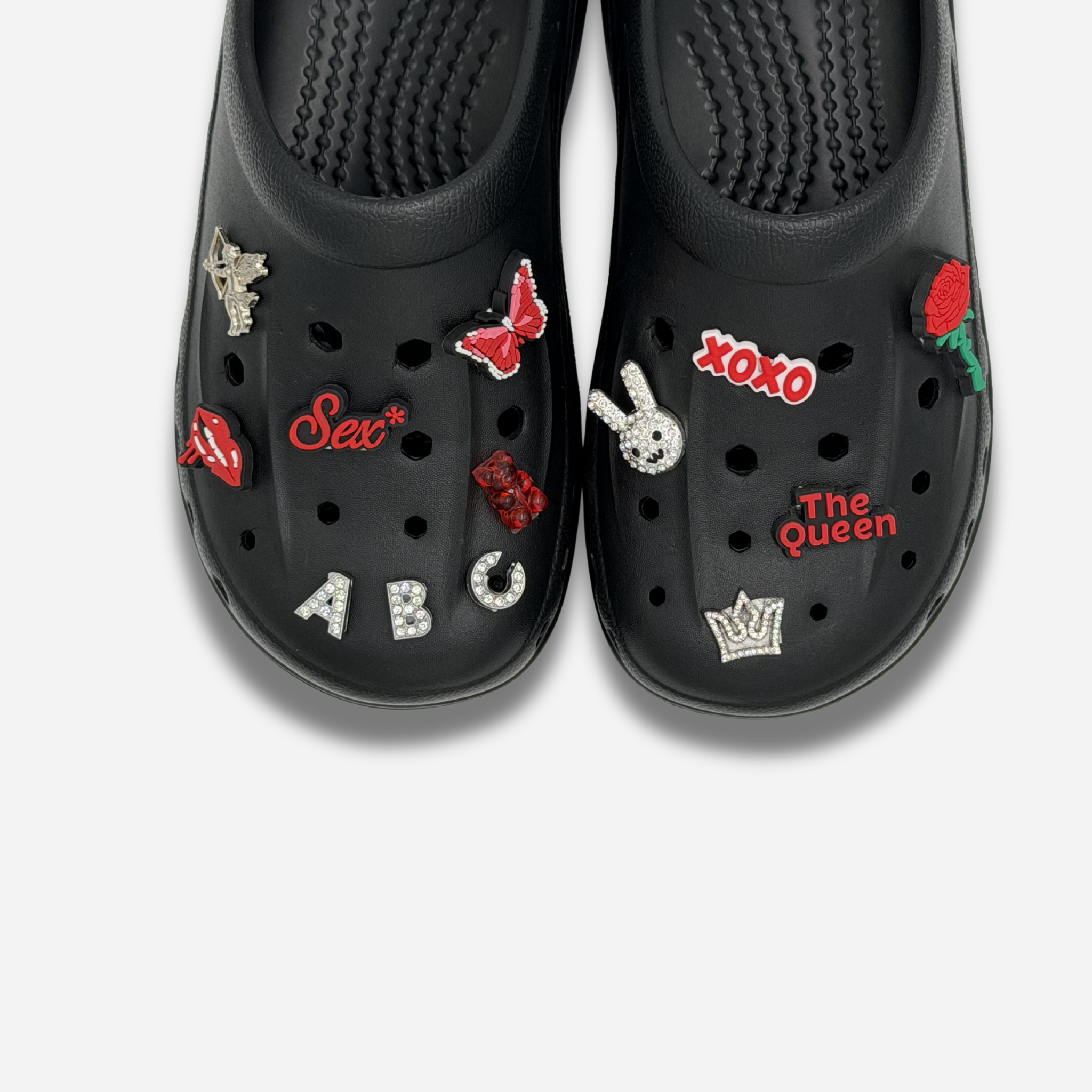 15er-Packung StollenCharms für Clogs – Flammendes Rot