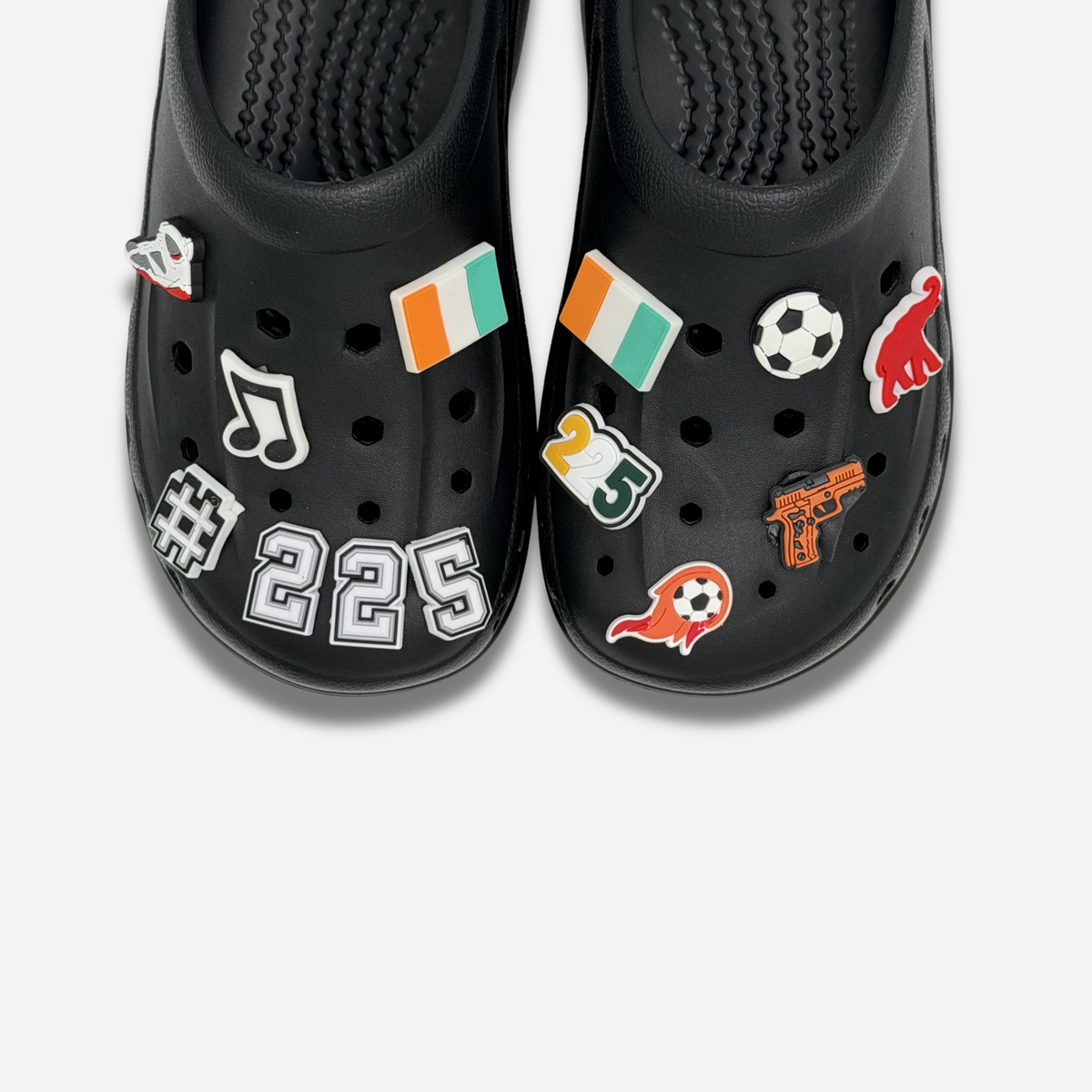 12er-Packung StollenCharms für Clogs – Elfenbeinküste