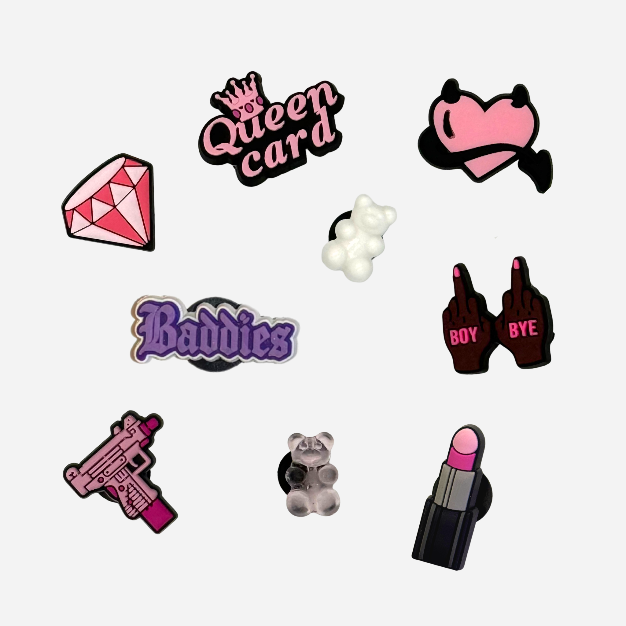 10er-Pack Charms für Clogs – Chefin