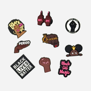 9er-Pack Charms für Clogs – BLM Girl