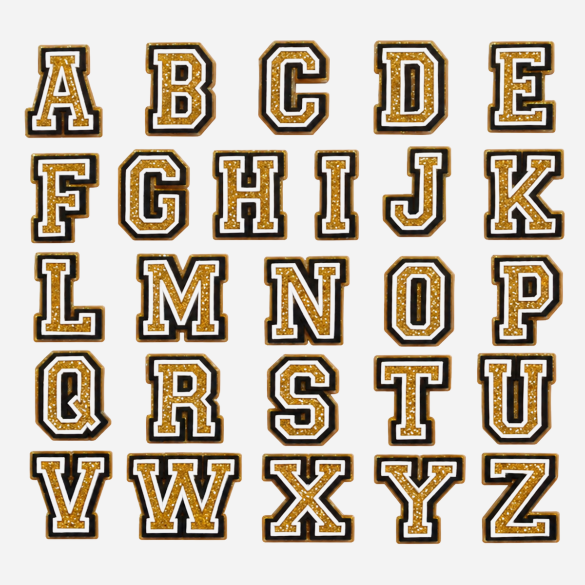 Charm für Clogs – Goldene Buchstaben