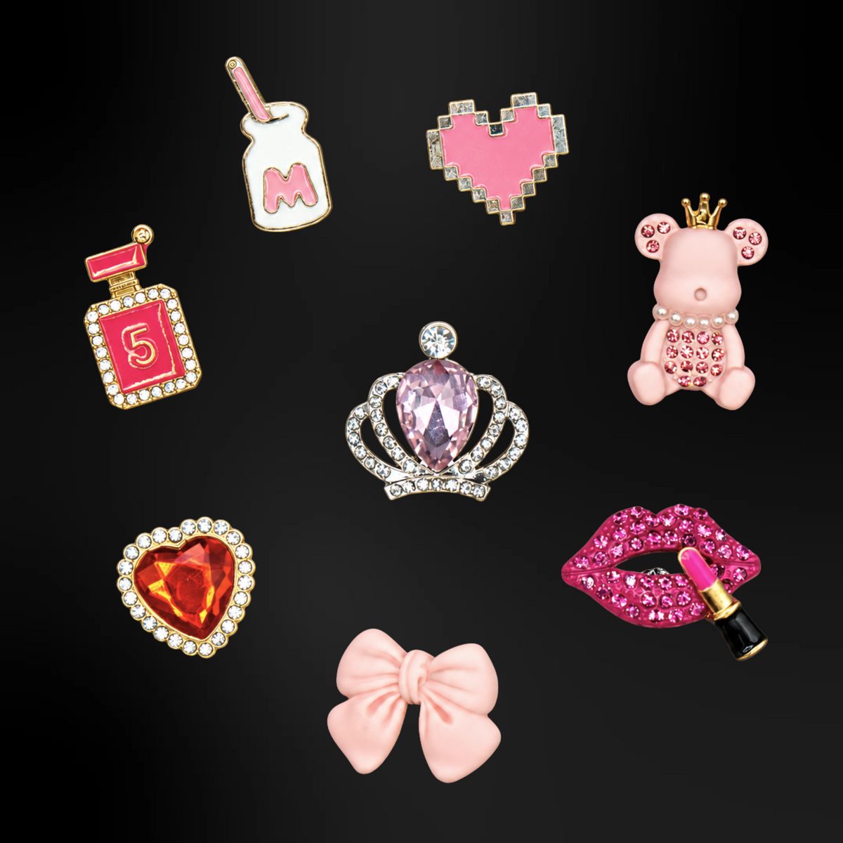 Charms für Clogs – Metallic-Rosa