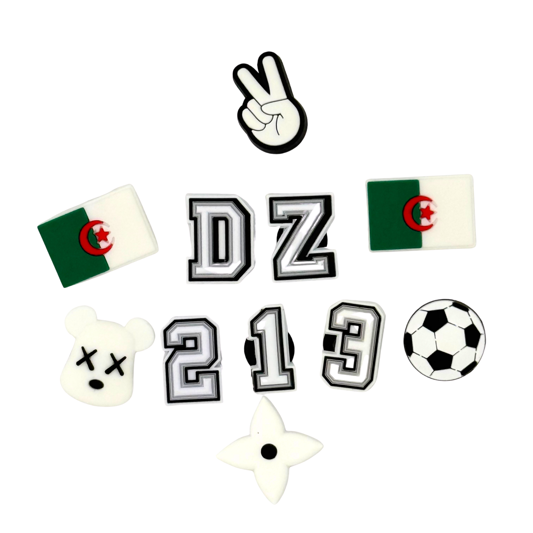 11er-Packung Stollennadeln für Clogs – Algerien