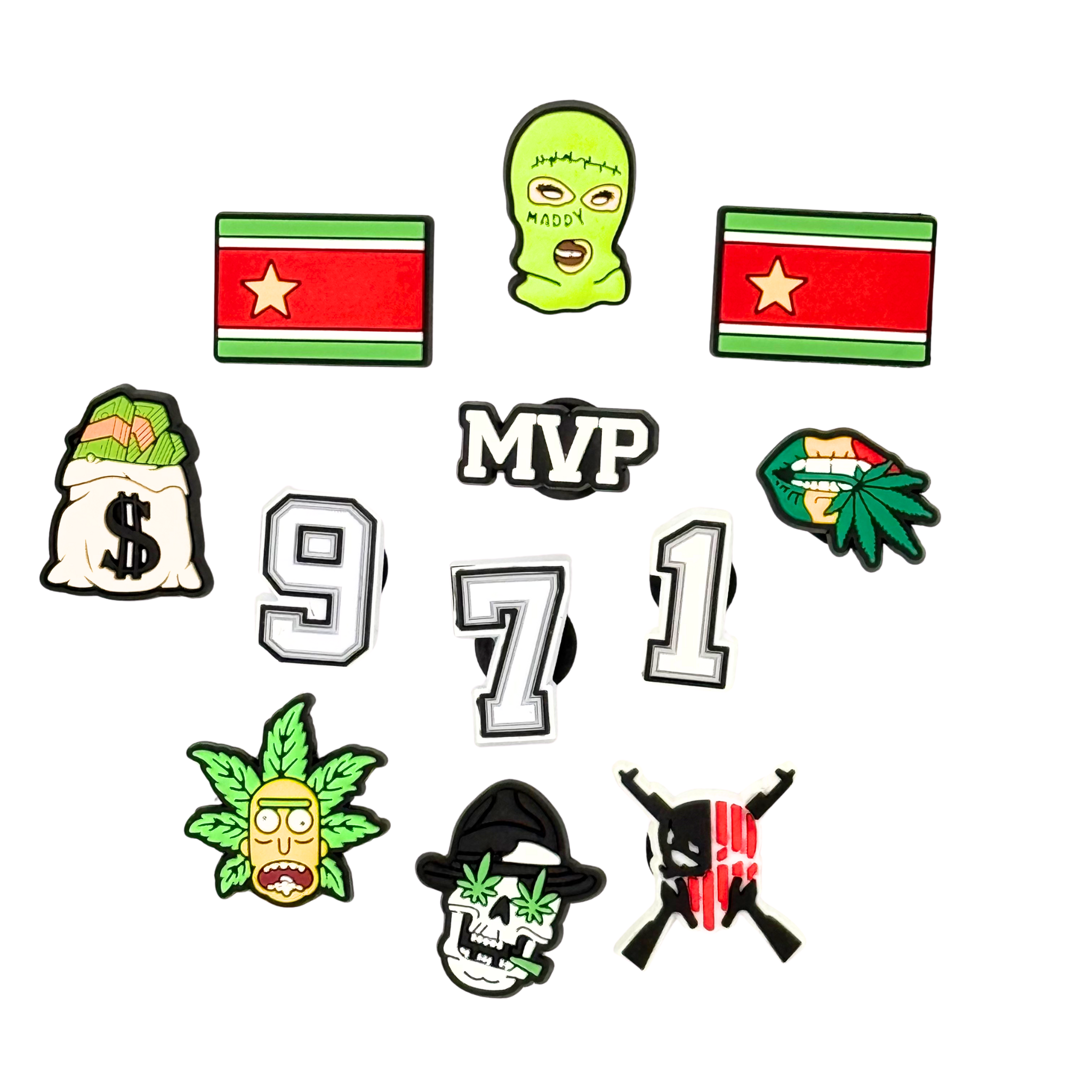 12er-Packung Stöpsel für Clogs – Guadeloupe