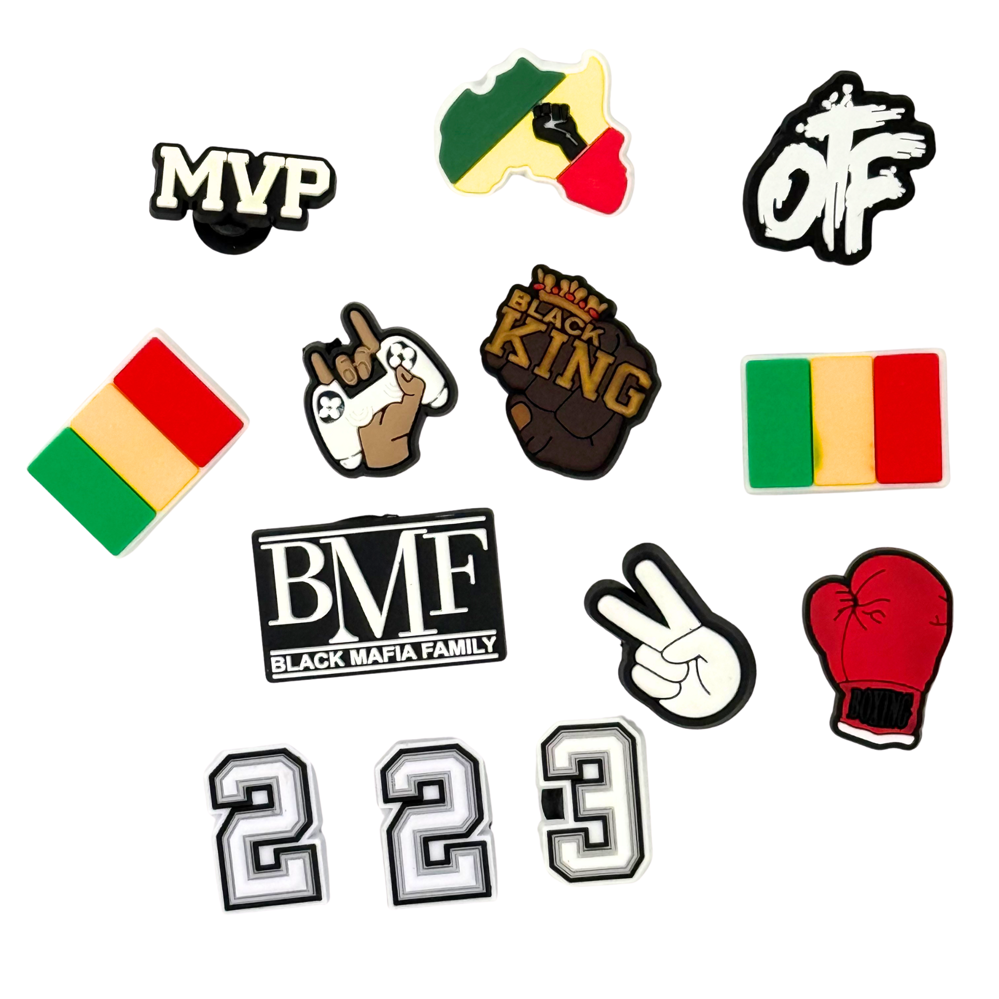 13er-Packung StollenCharms für Clogs - Mali