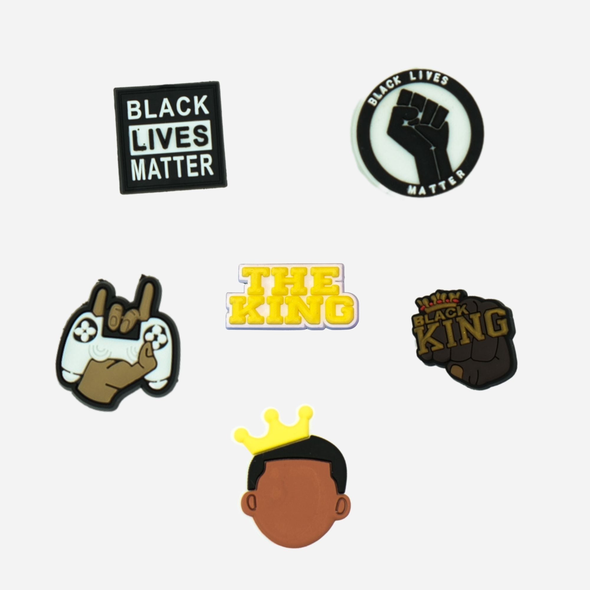 Charms für Clogs – Black Power Boy