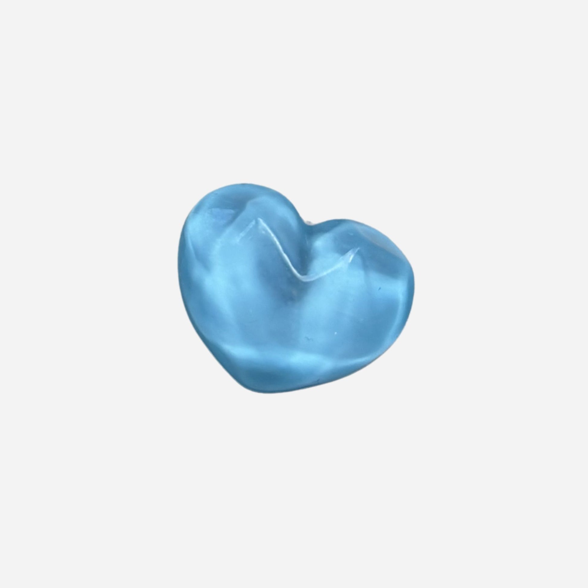 pins coeur resine bleu