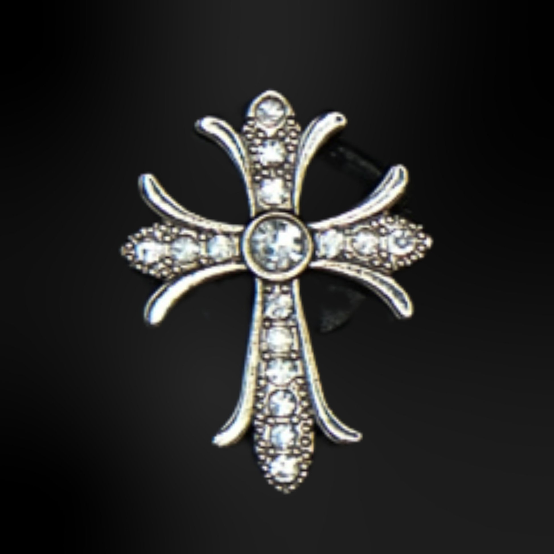 pins metallique croix argent