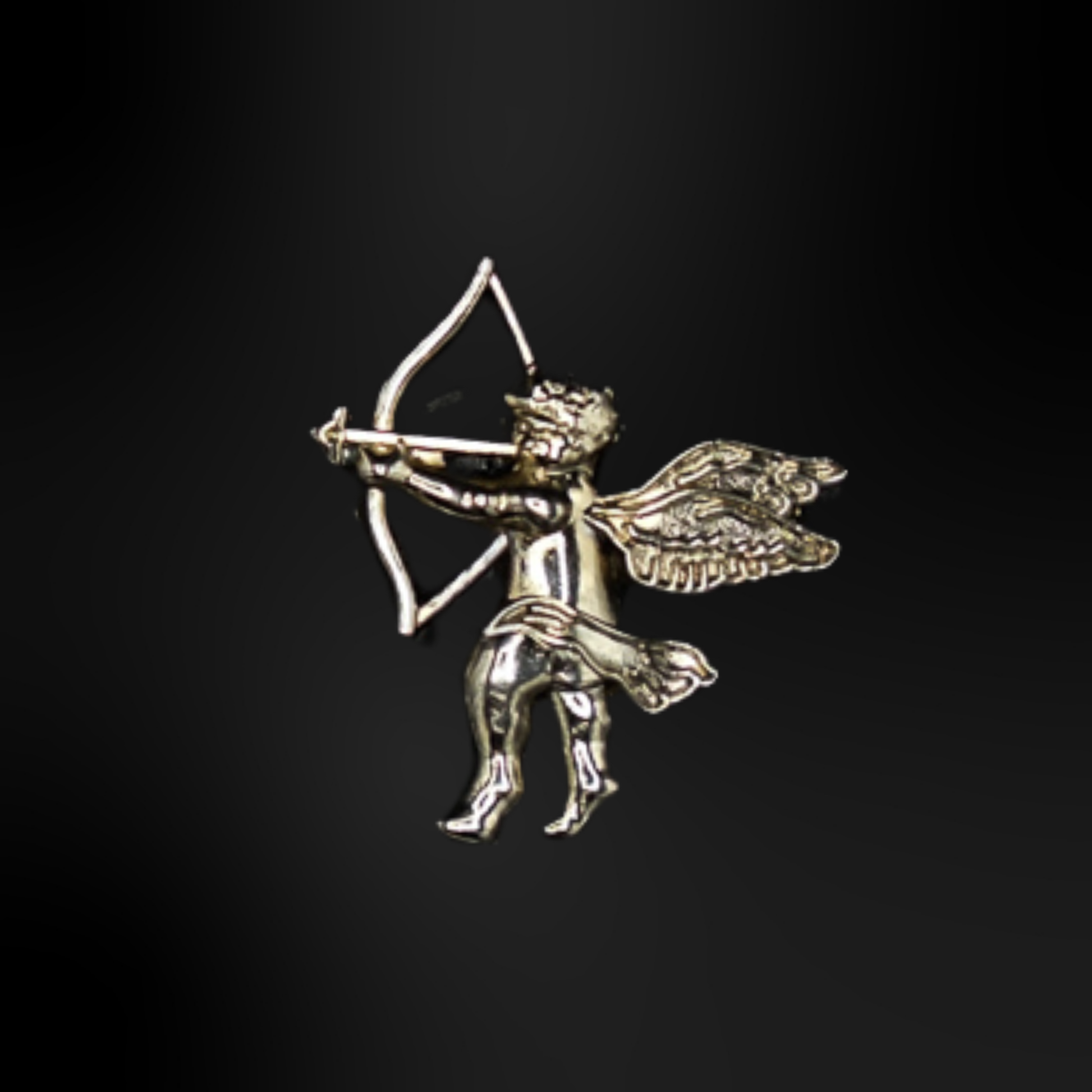 pins metallique cupidon argent