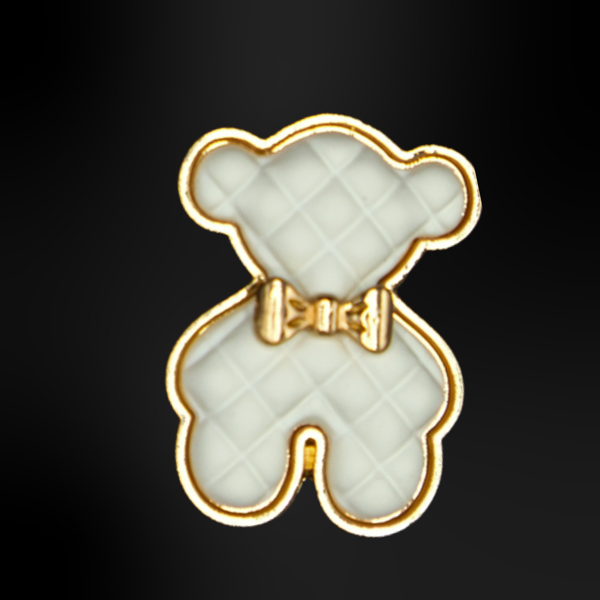 pins metallique ours blanc doré