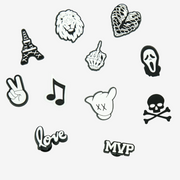 Charm für Clogs – Schwarz &amp; Weiß