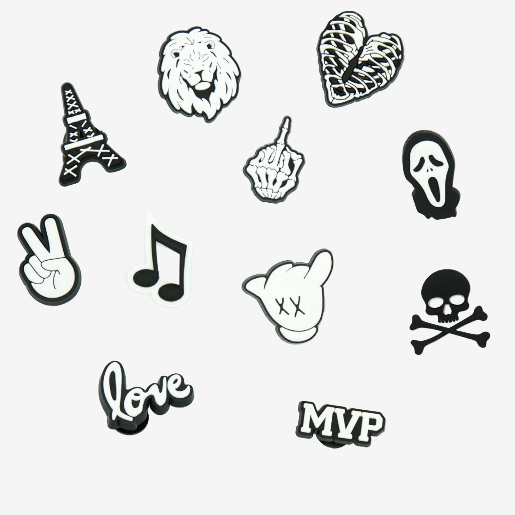 Charm für Clogs – Schwarz &amp; Weiß