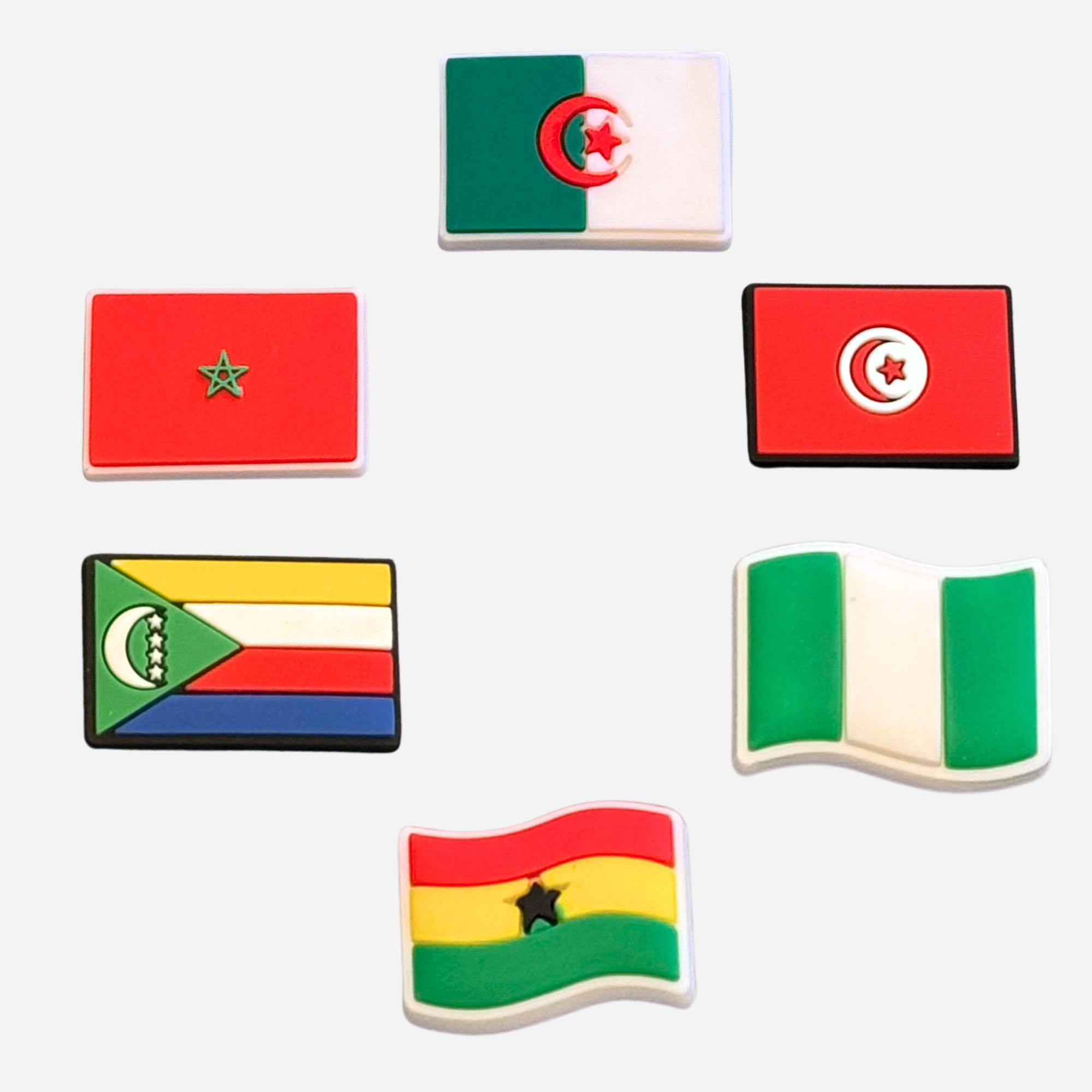 Charm für Clogs – Afrikanische Flagge